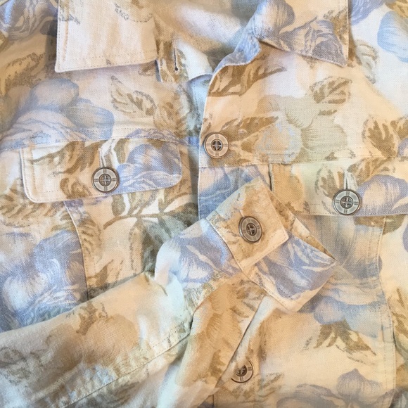 Vintage Floral Linen Blend Jacket - Picture 3 of 4